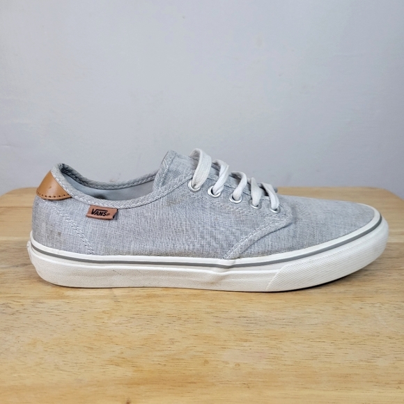 VANS Ortholite Sneakers, Heather Gray w/ Leather Accent, Womens Size : 9.5 - Picture 4 of 15